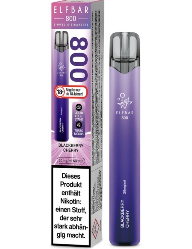 ELFBAR 800 Einweg E-Zigarette – Blackberry Cherry | 20 mg