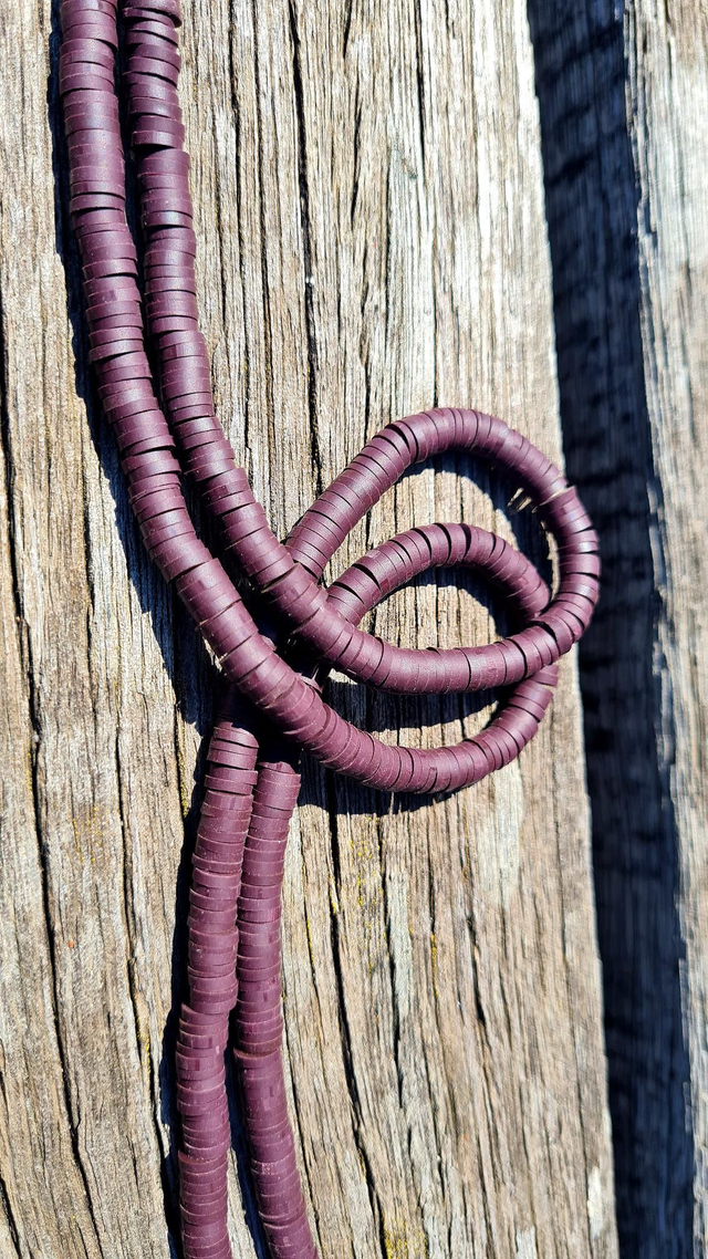 Perles heishi en perles polymère (Fimo) 6mm marron