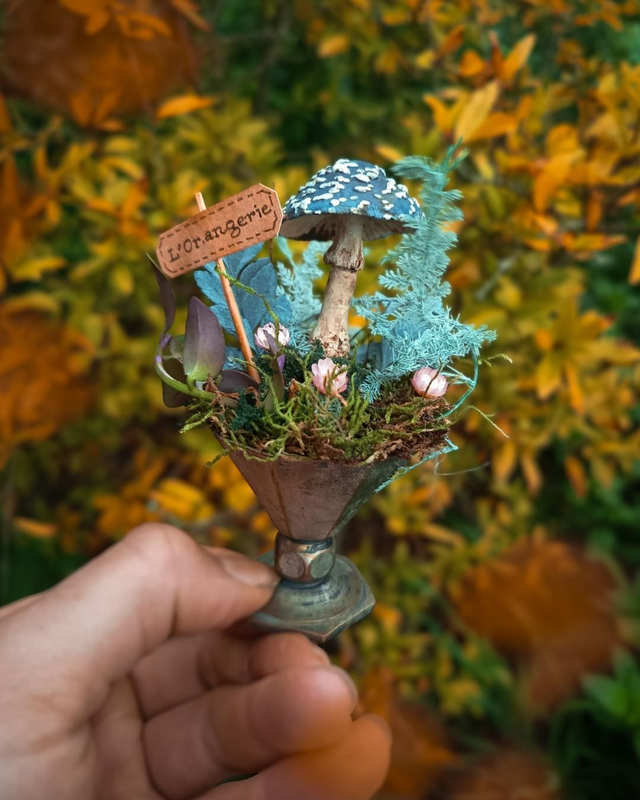 Calice enchanté - Sculpture fantastique 