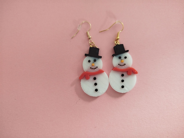 Boucles d’oreilles bonhomme de neige