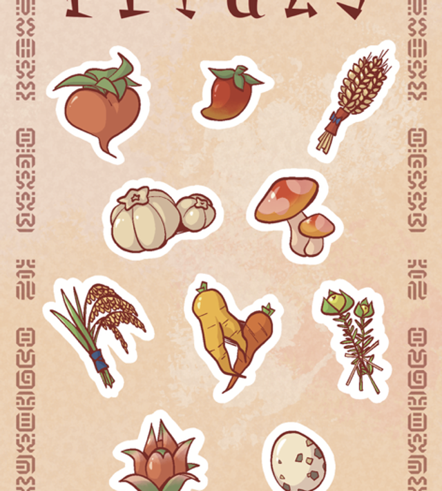 Forager's guide sticker sheet