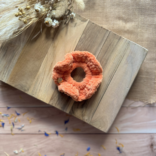 Chouchou tout doux orange clair