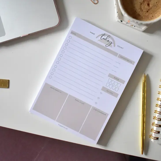 Daily Planner Pad - Daily Plans/To do Lists