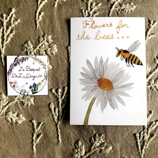 Carte postale flowers for the bees