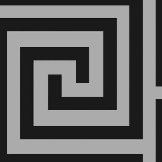 Greek Key Black/ Silver