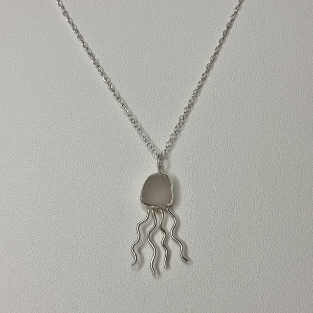 Jellyfish Sea Glass Necklace