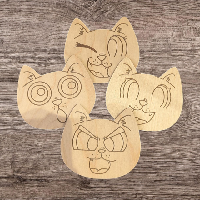 Design à peindre Tête de chat