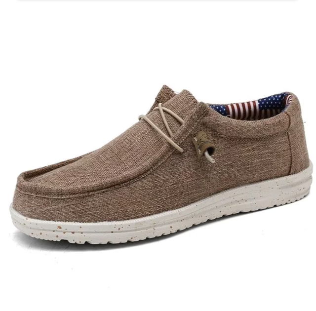 Herenschoenen casual instappers / wandelschoenen van canvas