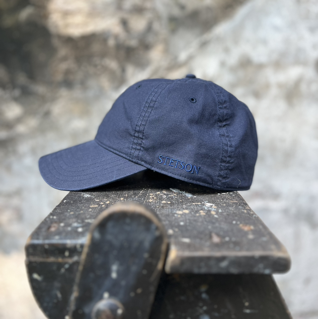 Stetson Baseball Cap Delave Organic Cotton Navy Denim 
