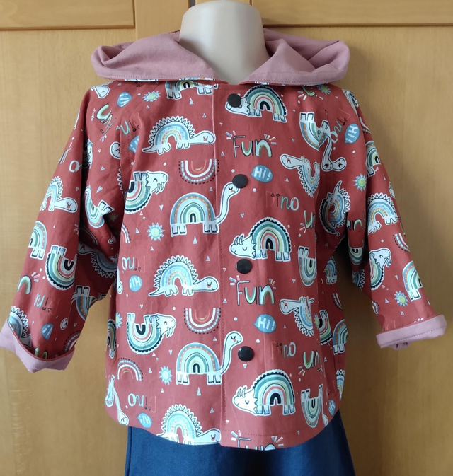 Jacket - 12 mth (80 cm).   Rainbow dino