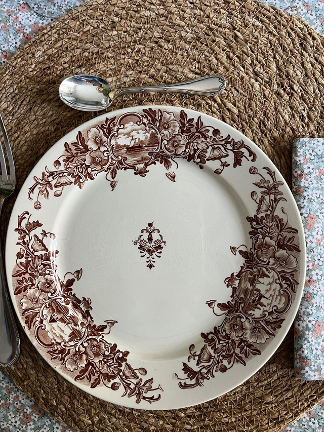 MARINE - Les assiettes plates de la manufacture Badonviller - Terre de Fer