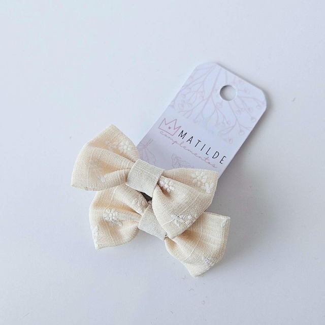 Minicolet Par Blanco Flores