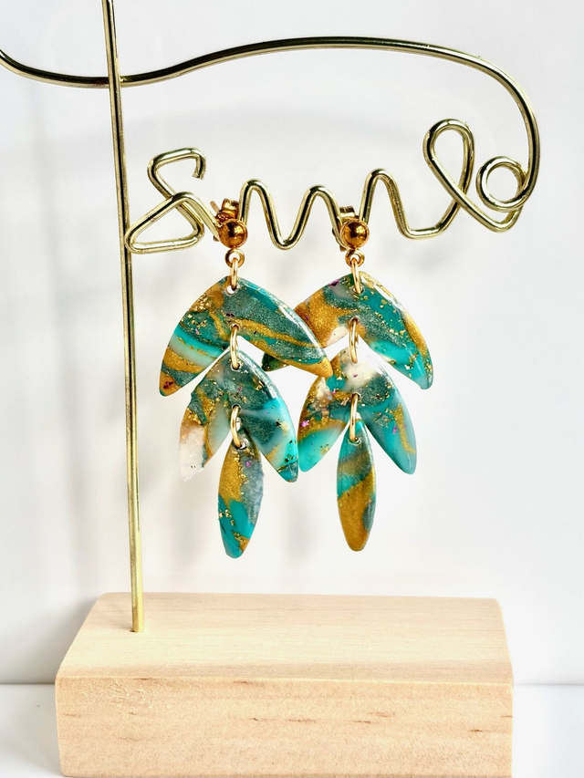 Boucles « Feuille d’écume »