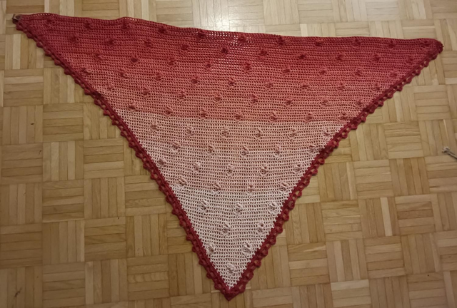 Schultertuch mit Farbverlauf - rot 