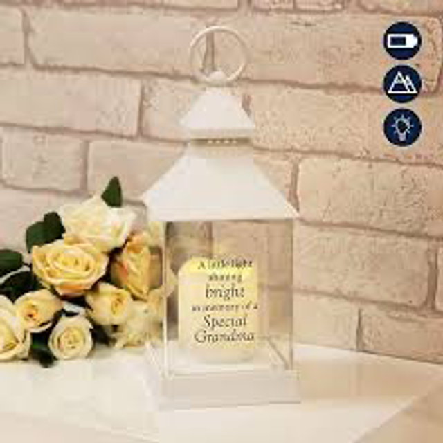 Thoughts of you GRAVESIDE MEMORIAL LANTERN - GRANDMA