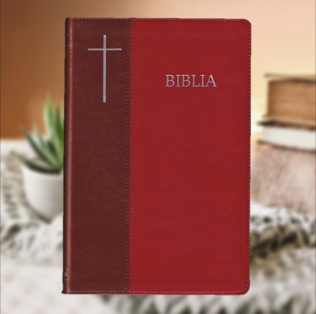 Biblia visiniu , cruce , fara fermoar - Editia Centenara