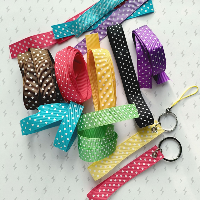 Bunch of 15mm Polka Dot Ribbons