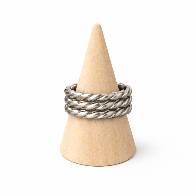 Anillo acero plateado 