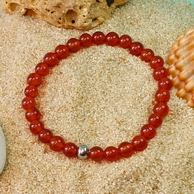 Atelier Kacha

Bracelet en Perles de Cornaline avec Perle en Acier Inoxydable