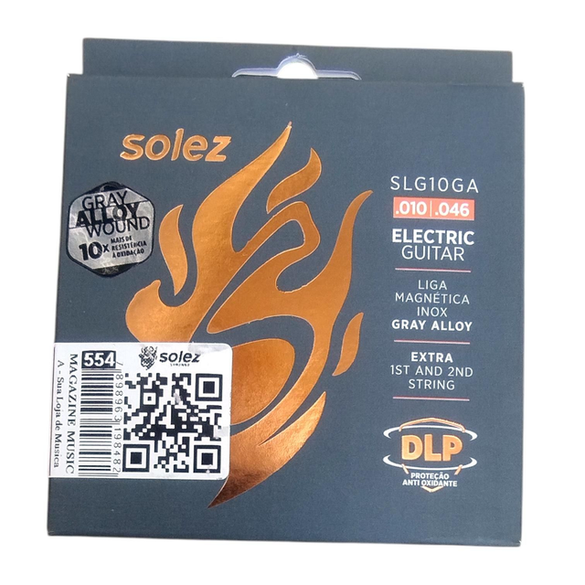 Encordoamento Guitarra 010 Solez Strings Cód. 554