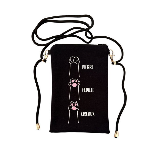 Sacoche téléphone Pierre, Feuille, Ciseaux
