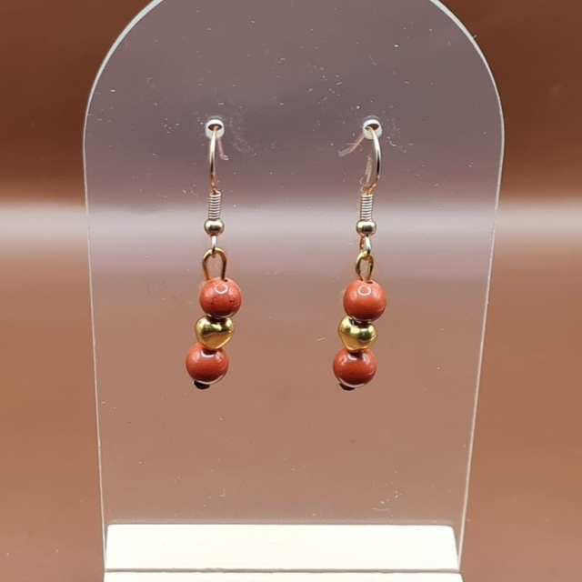 Crochets Jaspe rouge