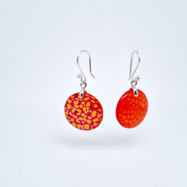 Boucles d&#039;oreilles orangé jaune 