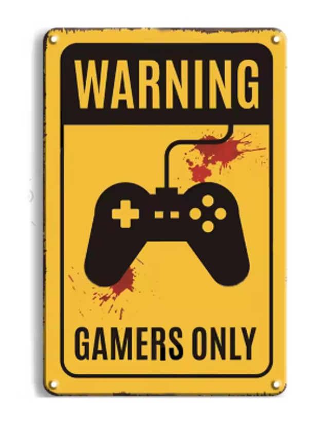 Vintage metalen bordjes Classic Games (30x20cm)