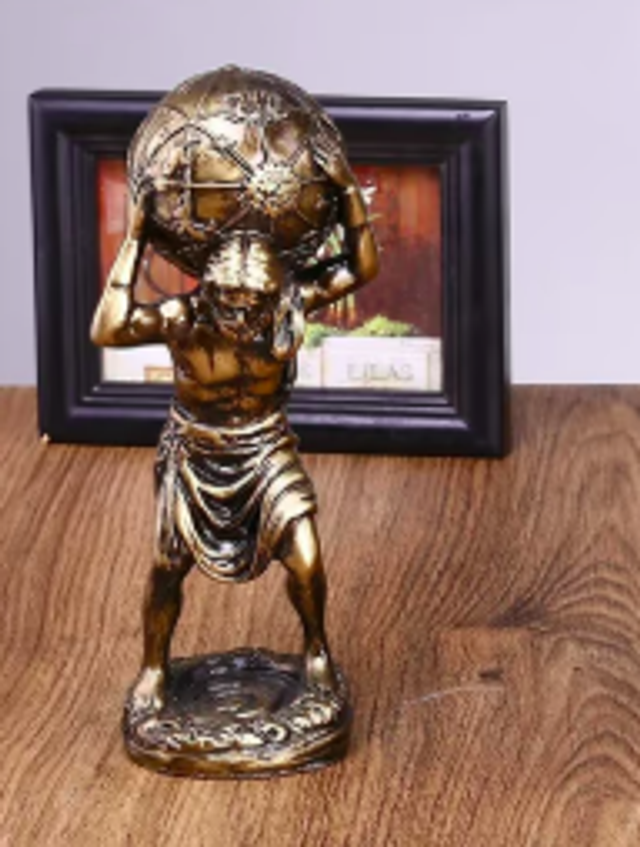 Luxe beeld Griekse god Atlas (20cm)