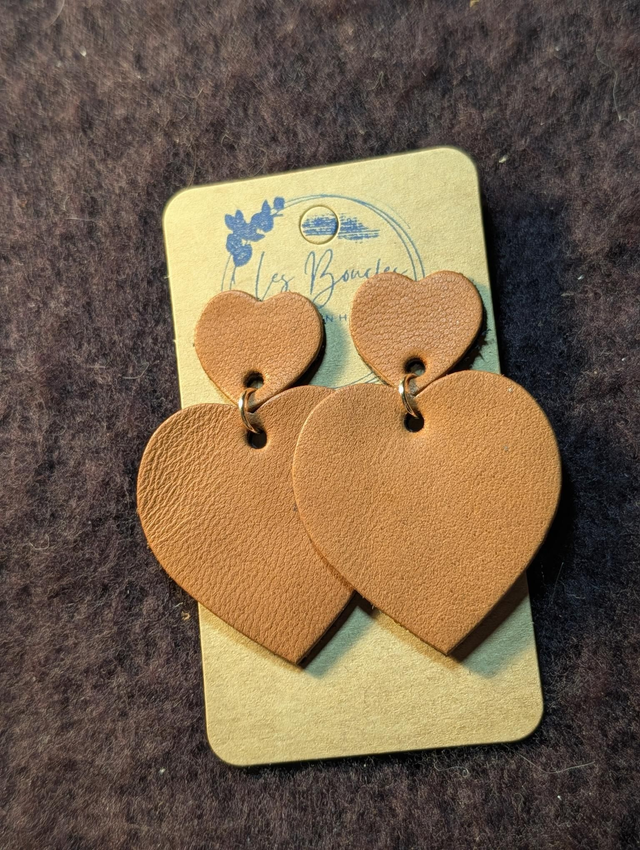 Boucles d'oreilles Louise marron lo028