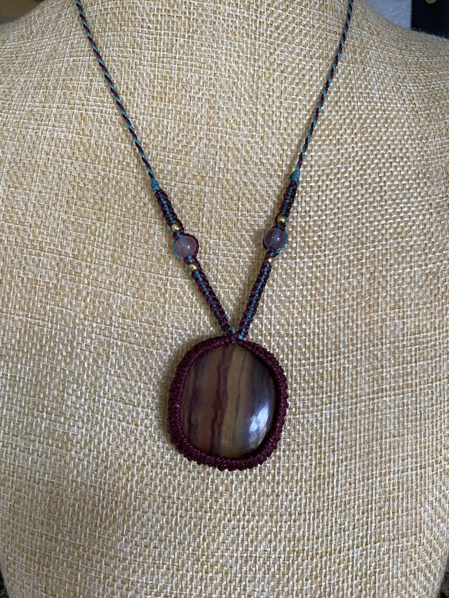 Collier ajustable Fluorite Arc-en-ciel