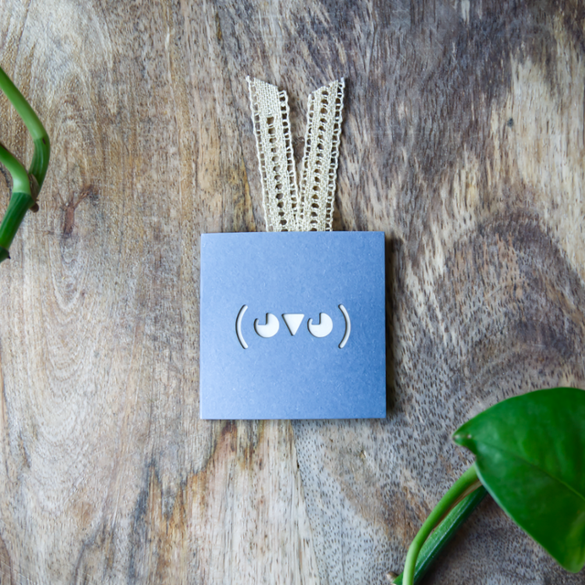 Mini-Carte Kaomoji "Heureux" (5 x 5 cm)