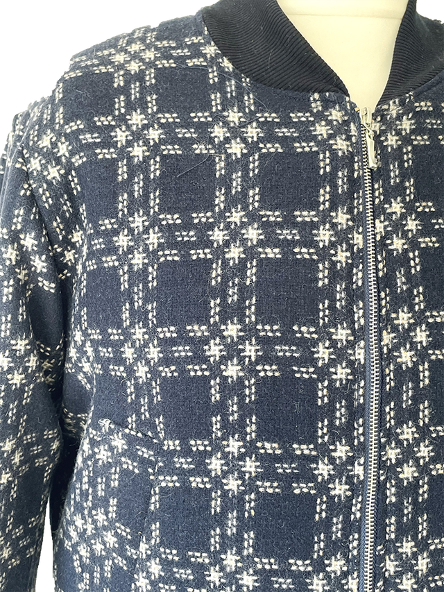 Bomber femme marine et blanc taille 40 (fr)