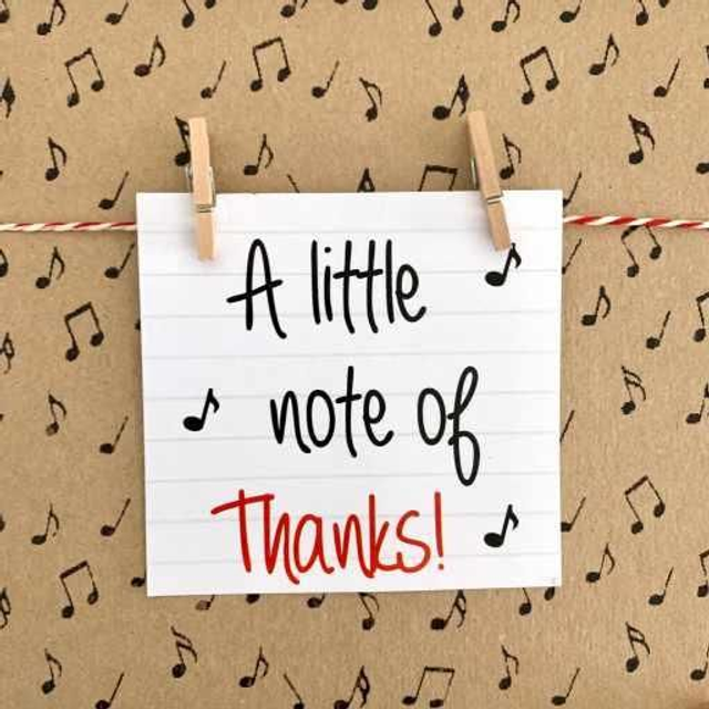 A Little Note Of Thanks