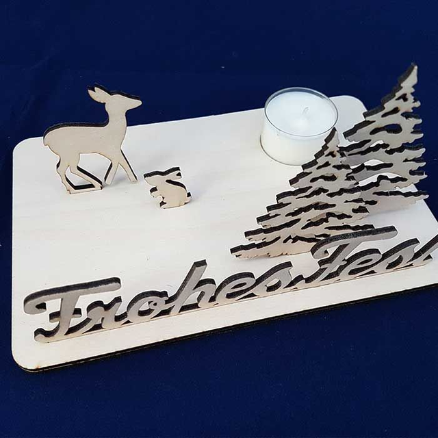 Teelicht groß(Frohes Fest)