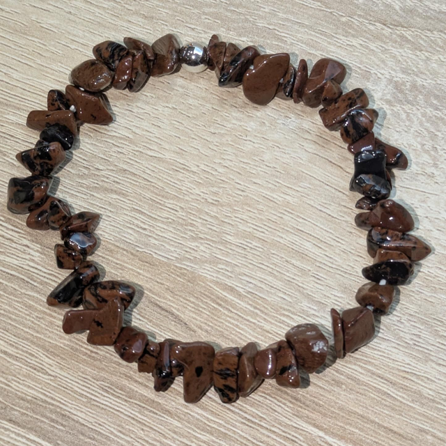 Bracelet "Obsidienne acajou" baroque BR-204