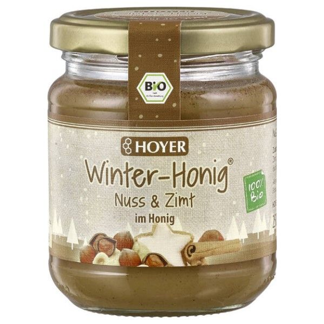 Honig Hoyer Winterhonig Nuss &amp; Zimt 250g Glas