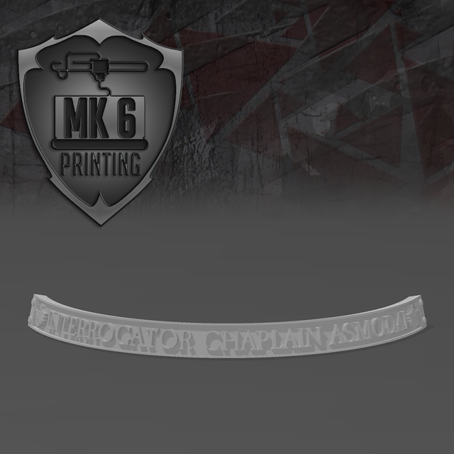 Interrogator Chaplain, Asmodai Nameplate (50mm)