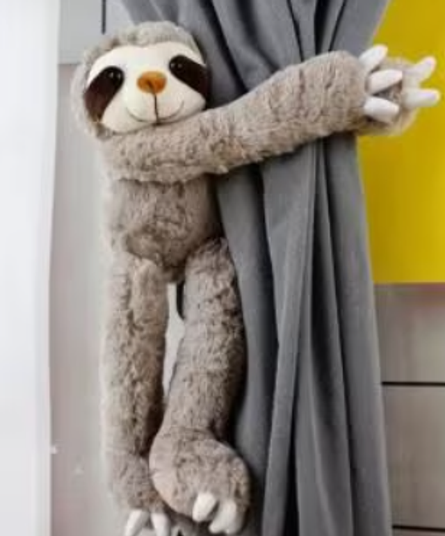 Grote hangende knuffel Luiaard (38cm)