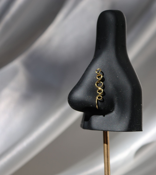 Faux piercing de nez Rondy doré 