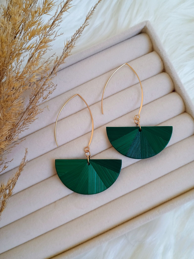 Boucles d'oreilles DEMI-LUNE Éventail