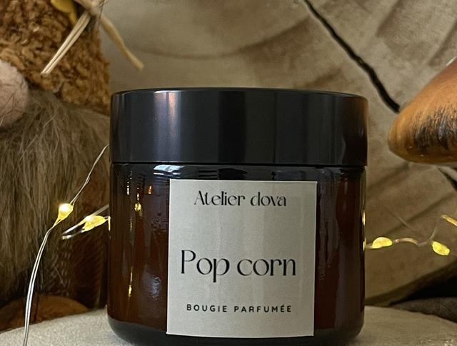 Bougie parfumée pop corn