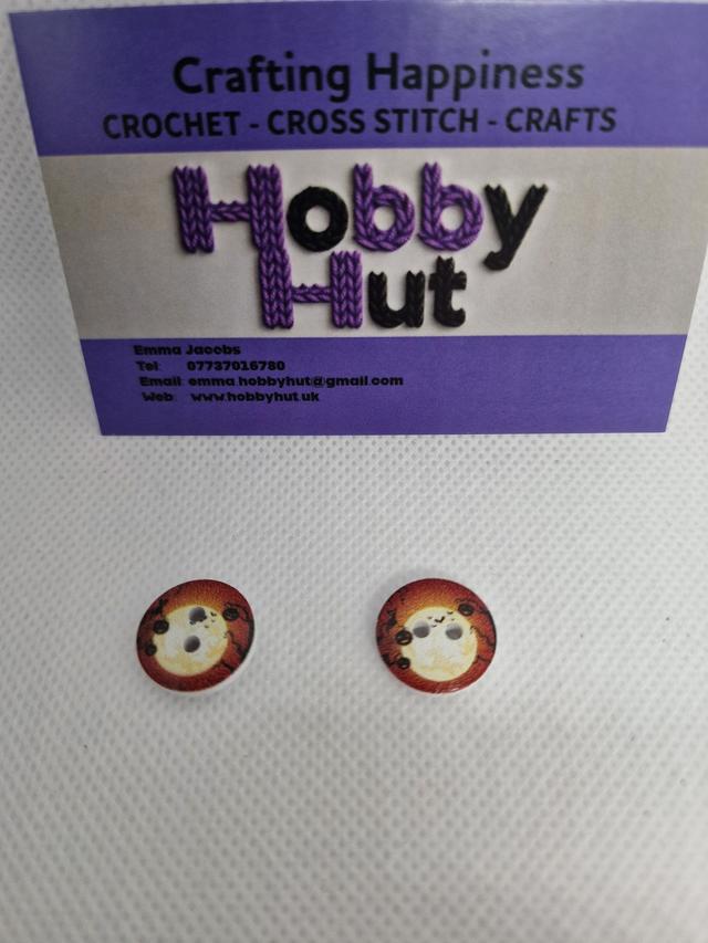 Halloween Full Moon Buttons 
