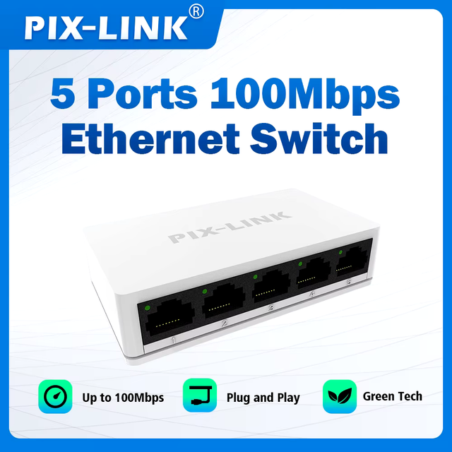 Switch 5 puertos 100Mbps 