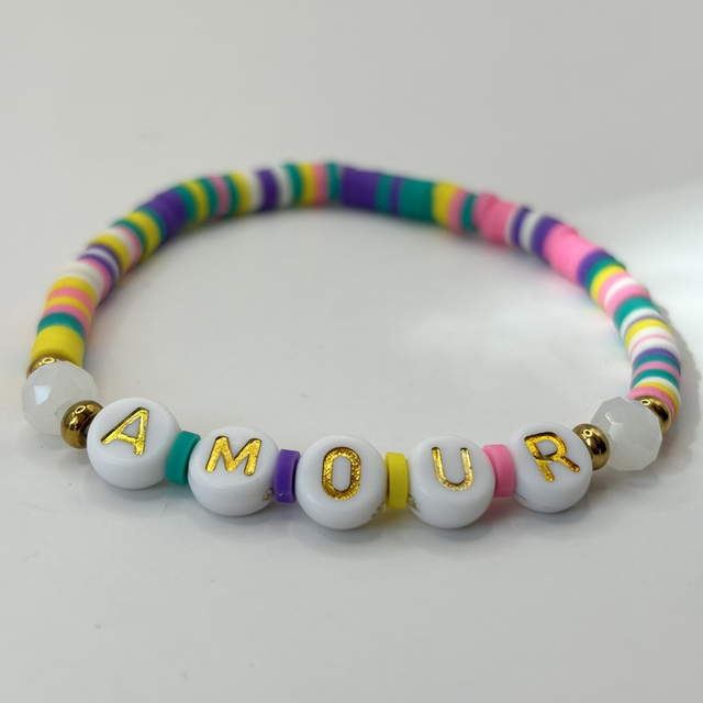 Bracelet heishi multico AMOUR
