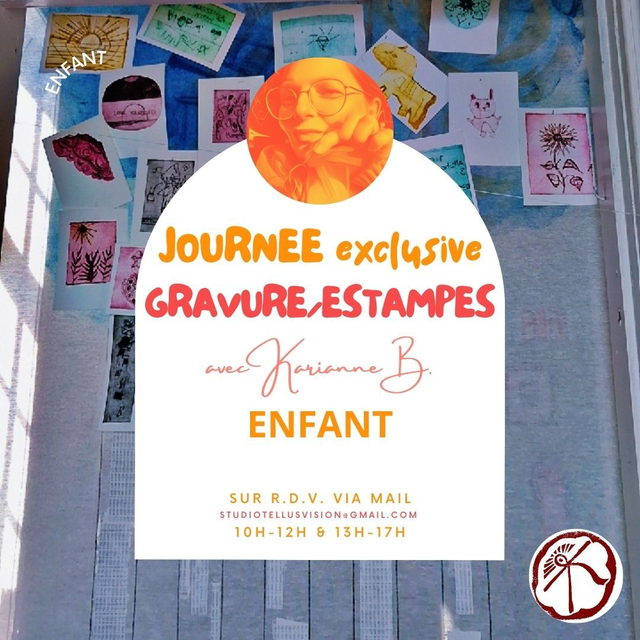 Atelier ENFANT EXCLUSIVE DECOUVERTE JOURNEE gravure d'estampe