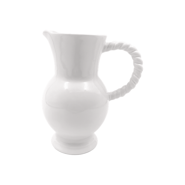 Pichet torsade blanc