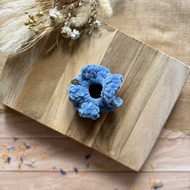 Chouchou tout doux bleu jean clair