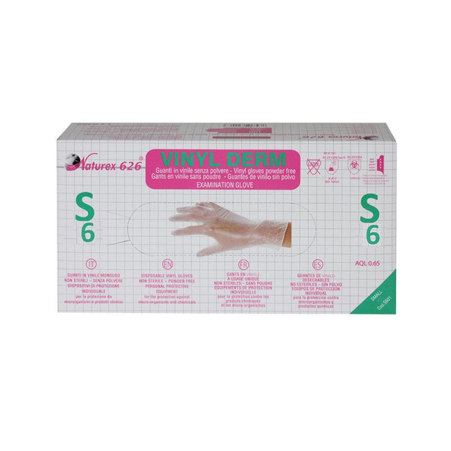 Gants vinyle Non-poudrés - Taille S - Carton de 10 boites 