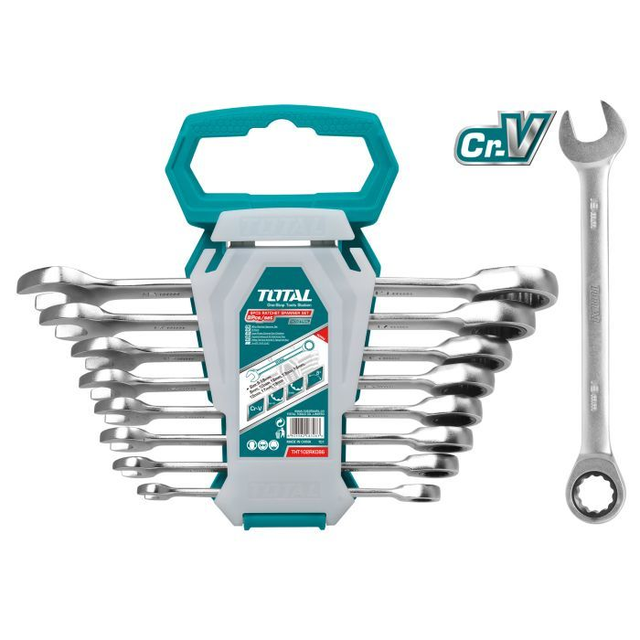 Juego de 8 Llaves combinadas de carraca  TOTAL  mod. THT102RK086